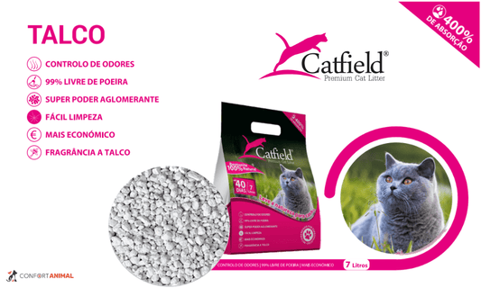 Areia de Gato Catfield Talco 7L