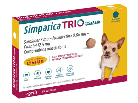Simparica TRIO 1.3-2.5Kg 1CP